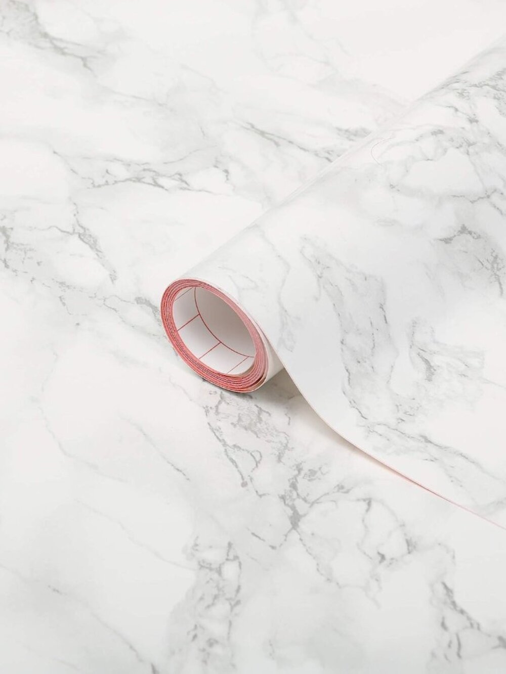 346-0306 Decorative Self-Adhesive Film, Grey Marble, 17" x 78" Roll